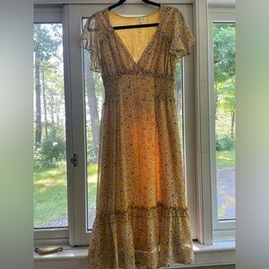 Yellow Floral Maxi Dress